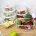 Airtight Glass Meal Prep Containers Food Storage Container microwave Glass Lunch Box with Lid